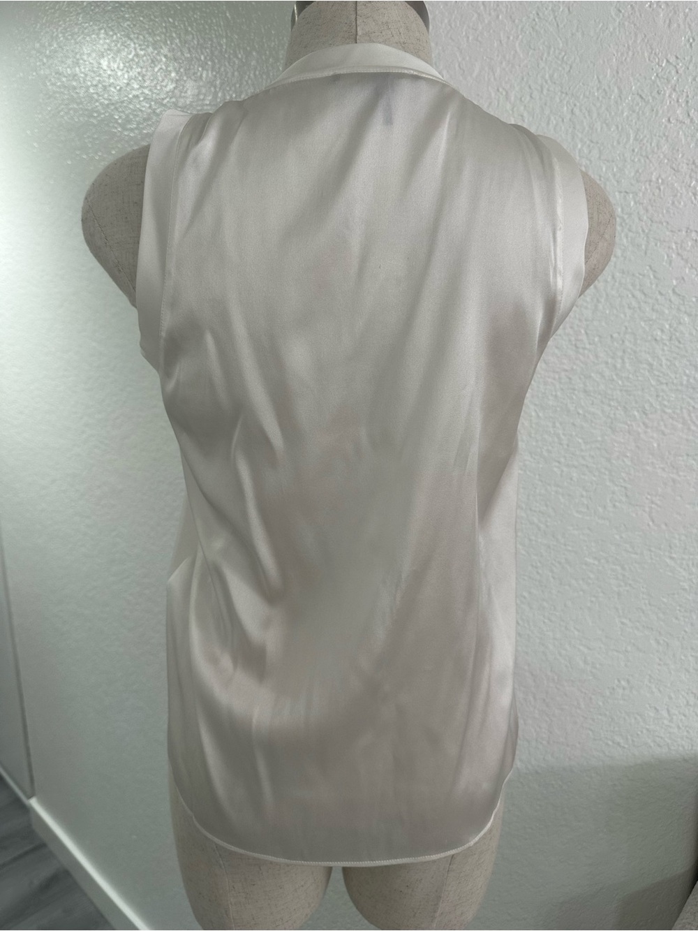 Maje White Scoop Neck Silk Tank - Picture 2 of 6